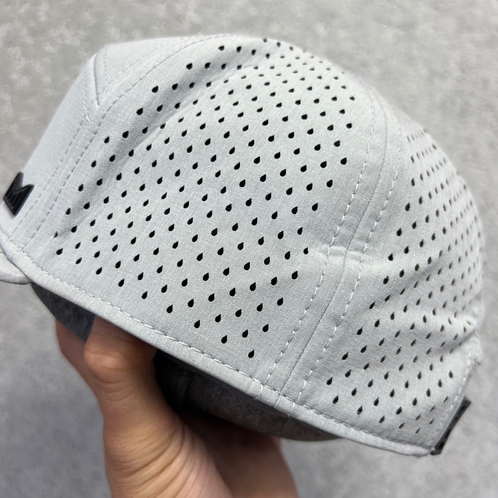 Melin Trenches Icon Hydro Snapback Hat Heather Grey Performance Golf 58cm - Picture 7 of 11